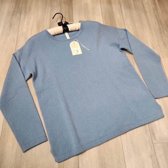 Van Winkle Sweater Women's S Pastel Blue 100% Cashmere Pullover Luxury New $200 - Picture 7 of 10